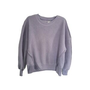 SO Good for Life Women's Soft  Purple Teddy Bear Feel Sweatshirt Stylish Top XS